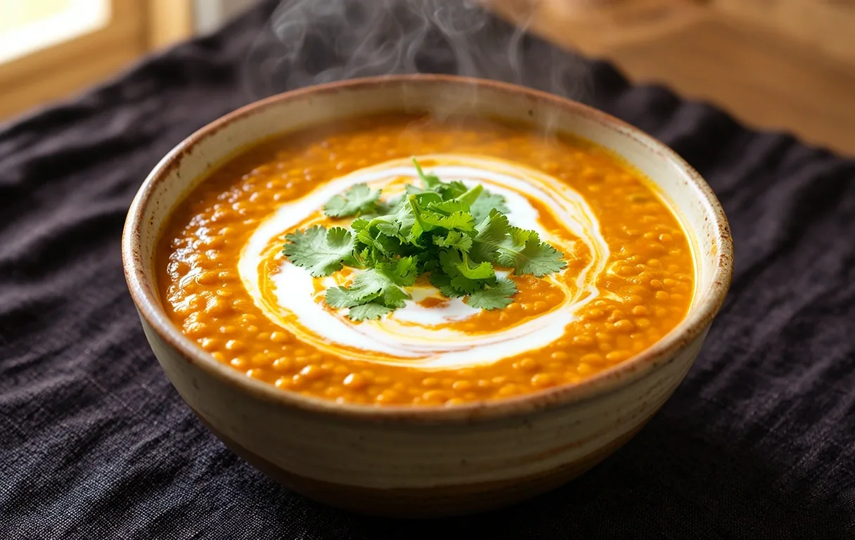 Curry de lentilles corail